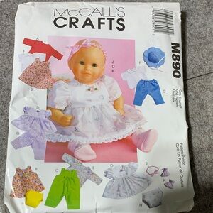 McCall's Crafts Doll Clothing Pattern